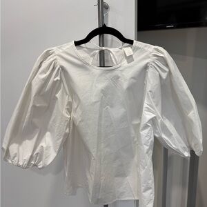 HM Cotton Puffed Sleeve Blouse